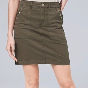 NWT WHBM olive green skirt plus size